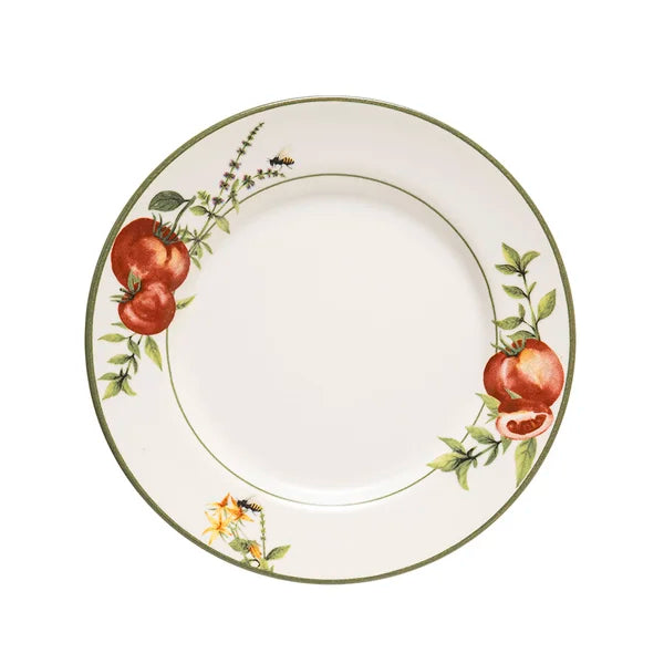 Prato Raso Aquarelle Pomodoro e Basilico