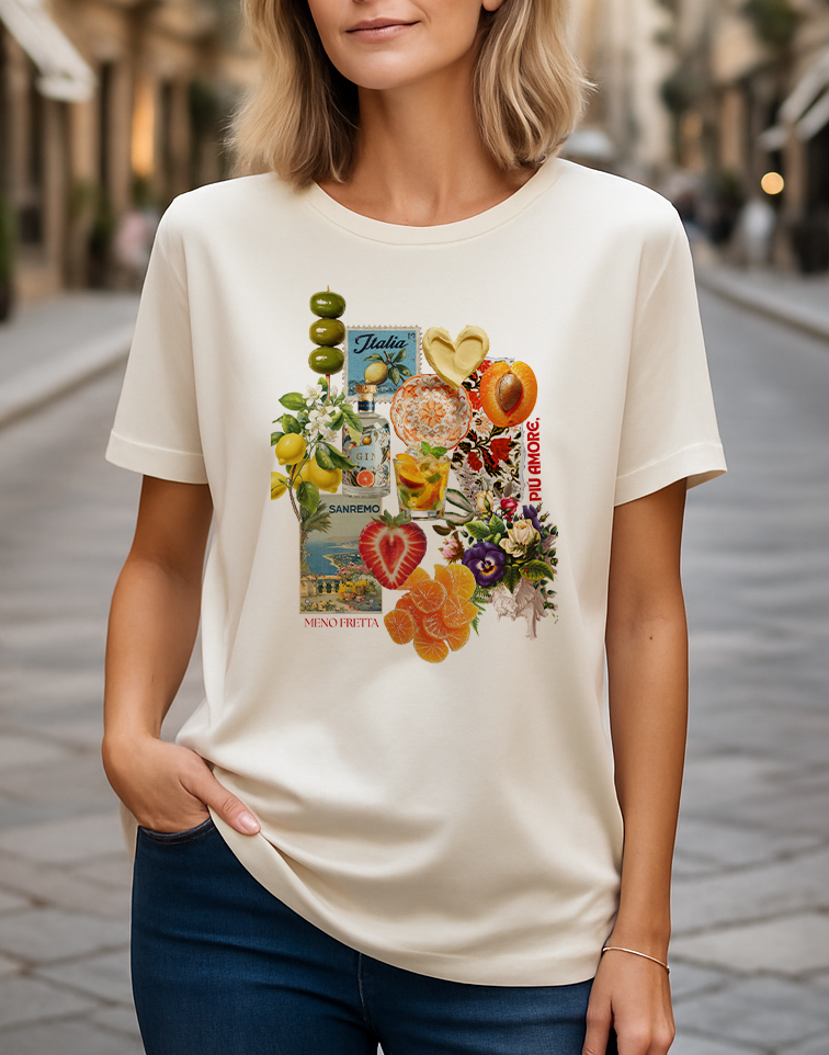 Camiseta Piu Amore 100% Algodão