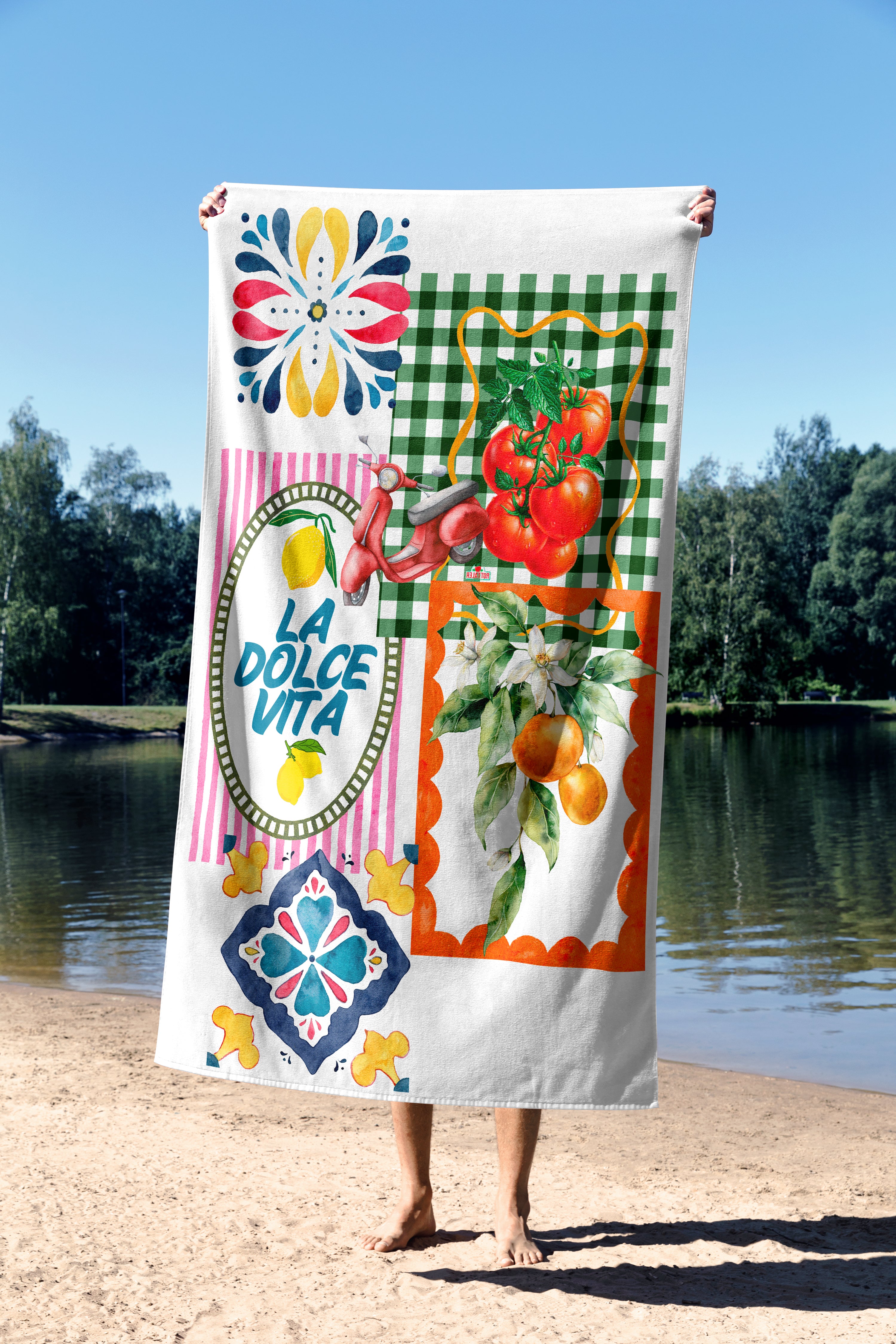 Toalha de Banho 1,40m x 0,70cm Coleção La Dolce Vita