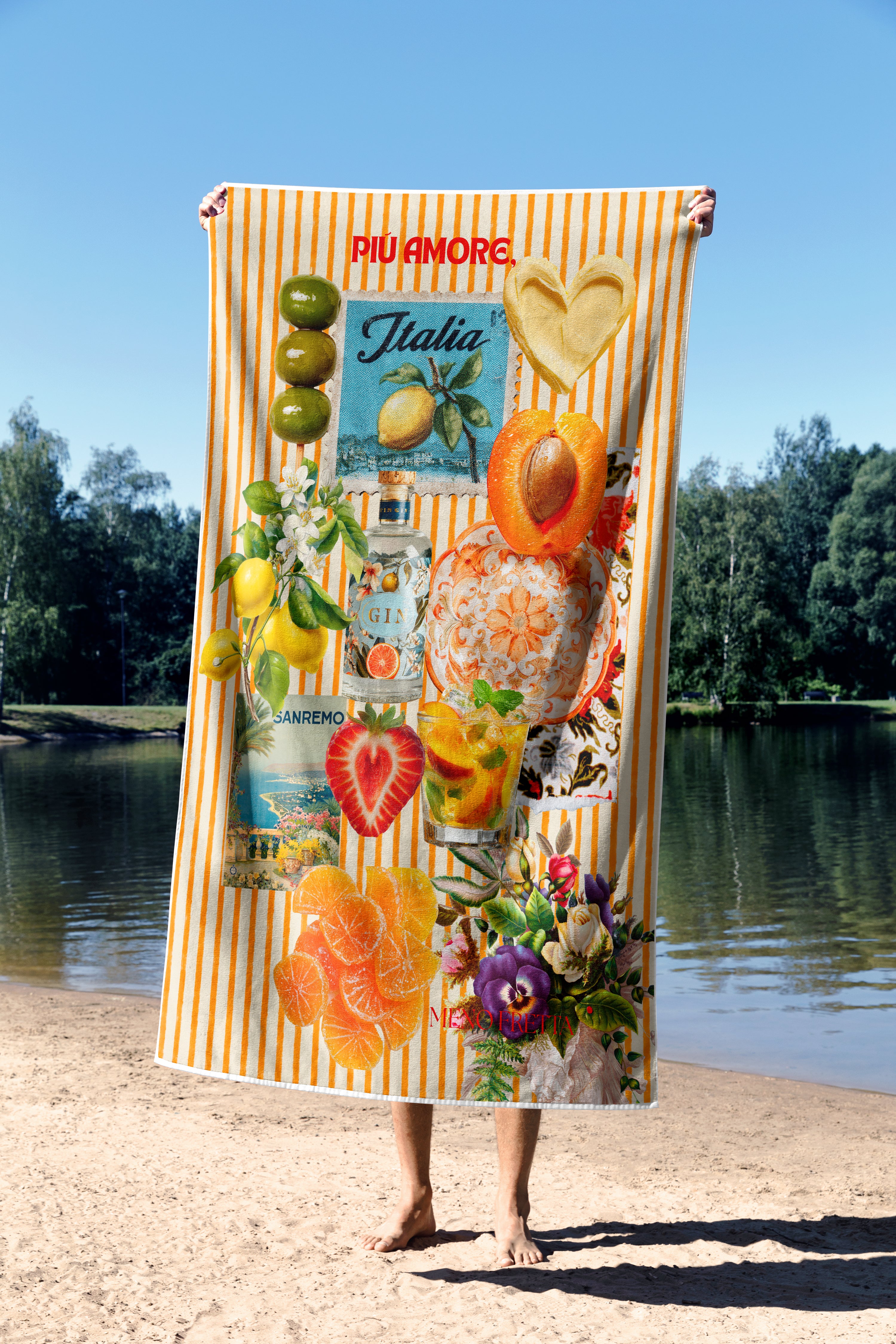 Toalha de Banho 1,40m x 0,70cm Coleção Piu Amore